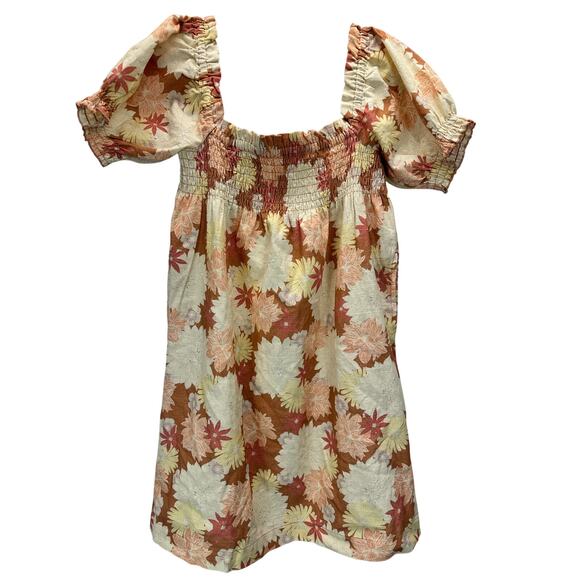 Faherty Ramona Dress Floral Mini Dress Small - Picture 2 of 11